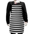 thumbnail image 1 of Chevron Kids Apron, Zig Zags in Black and White Sharp Arrow Inspired Classic Retro Tile Monochrome, Boys Girls Apron Bib with Adjustable Ties for Cooking Baking Painting, Black White, by Ambesonne, 1 of 2