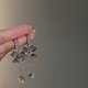 thumbnail image 1 of Pendientes de diamantes con forma de estrella para mujer, diseño de nicho, pendientes de alta gama, pendientes de aguja de plata neutra, 1 of 6