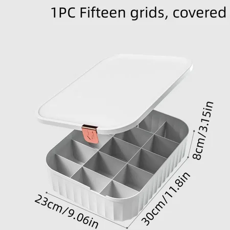 

1pc Underwear Storage Box Household Compartment Socks Underwear Bra Drawer Storage Organizer Box