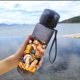 thumbnail image 3 of Botella de agua de plástico creativa con dibujos animados de Anime One Piece Luffy Zoro, personalizada, de gran capacidad, para exteriores, 3 of 5