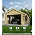 thumbnail image 4 of WhizMax 13 ft x 25 ft  Carport Canopy Cover, Waterproof and UV-Resistant- Yellow, 4 of 5
