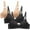 Khaki, variant on Womens Bras Wirefree Support T-shirt Bras Cotton Padded Bralettes Shapewear Breathable Full Figure Bras 3 Packs
