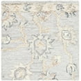 thumbnail image 2 of Hauteloom Cedric Boho Hand Tufted Natural Fiber Wool Area Rug - Traditional Floral Carpet for Living Room, Bedroom, Dining Room - Light Silver, Off White, Pearl - 2' x 3', 2 of 3