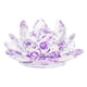 thumbnail image 2 of Adorno de flor de loto de cristal grande con caja de regalo. Púrpura, 2 of 7