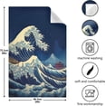 thumbnail image 3 of SKYSONIC Japanese Waves Kitchen Towels, 18 x 28 Inch Super Soft and Absorbent Dish Cloths for Washing Dishes, 1 PCS Reusable Multi-Purpose Microfiber Hand Towels for Kitchen, 3 of 7