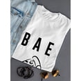 thumbnail image 3 of BAE Is Pizza Graphic Women White T-Shirt, Female Small, 3 of 4