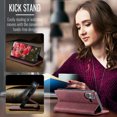 thumbnail image 6 of Allytechgroup for Apple iPhone 16 Case Slim Wallet Cover with Card Slots Holder/Cash Pocket [Magnetic Closure] PU Leather & TPU Flip Folio Kickstand Shockproof Stand Shockproof Retro Shell, Winered, 6 of 12