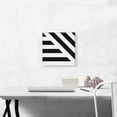 thumbnail image 3 of ARTCANVAS Black Stripes on White Background Canvas Art Print - Size: 12" x 12" (0.75" Deep), 3 of 9