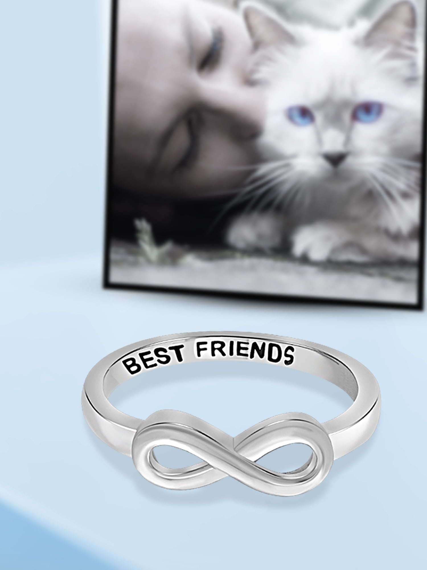 Amazon.com: Gemart Personalized Engraved Custom Name Sterling Silver Friendship  Rings Best Friend Ring 2 Matching Friends Bff Bestfriend Sister Soul Twin  Gifts Couple Set His Her Love Women Simple Promise: Clothing, Shoes