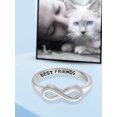 thumbnail image 2 of JewelersClub 0.925 Sterling Silver Infinity Friendship Ring for Women | Personalized Best Friends Eternity Knot Symbol Band, 2 of 6