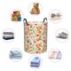 thumbnail image 4 of Fotbe Fruits Peach2 Cesto de Ropa con Asas, Cesto Impermeable de Gran Capacidad, Bolsa de Lavado para Dormitorio, Cesto de Ropa con Ruedas y Asas-Medium, 4 of 6