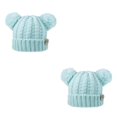 thumbnail image 1 of Gorro con bolas de pompones esponjosos Minnieouse Diseño de doble capa gorros de moda para niños, 1 of 6