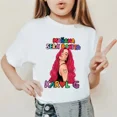 thumbnail image 2 of Camiseta de moda para niña, camiseta de algodón con estampado de Karol G Bichota, ropa para niños, camisetas de verano para bebés, 2 of 4