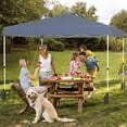 thumbnail image 2 of GVN Backyard Garden Canopy, Camping Canopy Screen Tent,10 X 10 FT Pop up Canopy Tent with 1 Sidewall and Wheeled Bag-Gray, 2 of 11