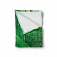 thumbnail image 2 of Forest Soft Flannel Fleece Throw Blanket, Sun Rays Bursting into the Forest Trees Foliage Misty Morning Serenity Picture, Cozy Plush for Indoor and Outdoor Use, 70" x 90", Green White, by Ambesonne, 2 of 6