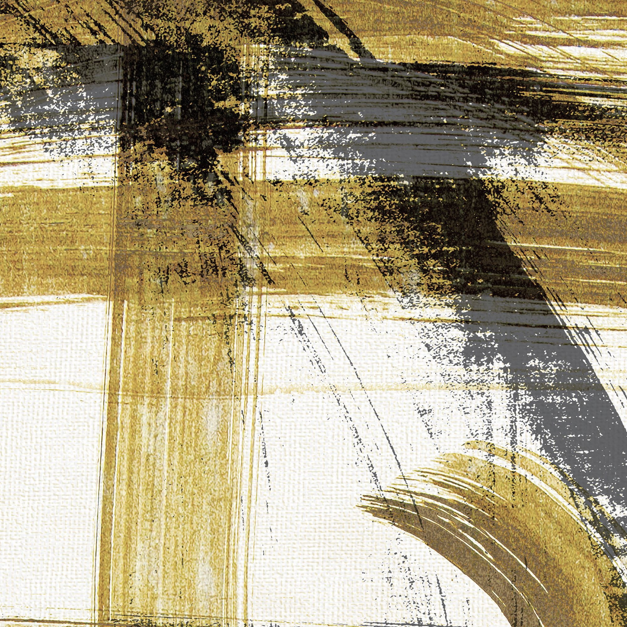 Masterpiece Art Gallery Gold Study II Light Indigo Abstract By Studio Arts Canvas Art Print 24" x 48"