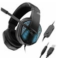 thumbnail image 1 of 3.5mm Gaming Headset MIC LED Headphones for PC Laptop PS4 PS5 Slim Pro Xbox One-Blue, 1 of 6