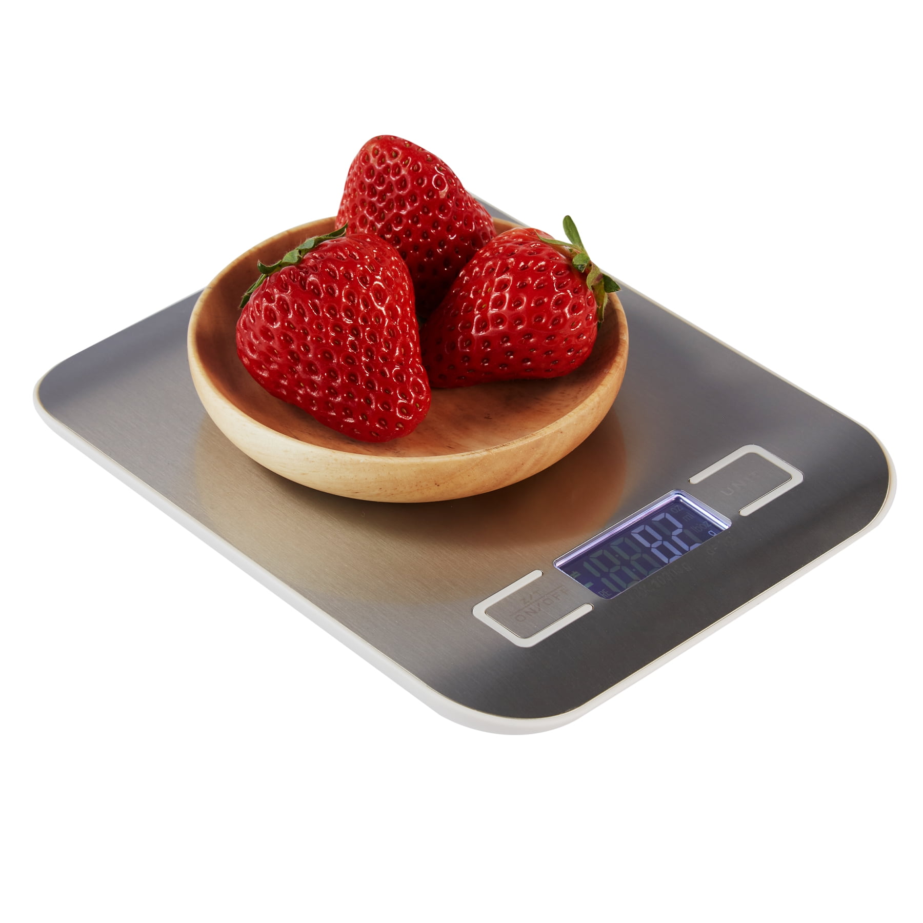 Mllieroo Digital Kitchen Scale Multifunction Food Scale, 11 lb 5 kg,LCD Display, Stainless Steel Silver, Size: 7.1” X5.5” x0.7”
