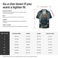 thumbnail image 2 of Cauagu Starry Sky Meditating Lion Men's Short Sleeve Button Down Hawaiian Shirt for Men Bowling Shirts Casual Summer Beach Shirt,X-Large, 2 of 6