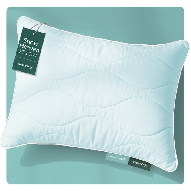 Almohada Snow Heaven Pillow Dreamlab Fría al Tacto con Relleno Down Alternative | Almohada Cervical Rellena de Microfibras con Gel | Firmeza: Suave | Hipoalergénica | Almohada King Size (90cm x 50cm)