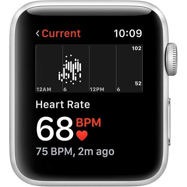 Apple Watch Series 3 42mm GPS Only Silver Aluminum Case White Sport Band Walmart