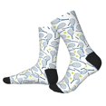 thumbnail image 2 of Vsdgher Tennis Rackets And Balls Unisex Crew Socks Lightweight Breathable Ventilation Ankle Socks, Mid-calf socks for Daily, 2 of 7