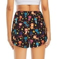 thumbnail image 4 of Uemuo Cute Animals Pattern Women's Athletic Shorts High Waisted Running Shorts with Liner Pockets Gym Elastic Workout Shorts-Medium, 4 of 9