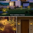 thumbnail image 3 of Juego de 2 luces solares para exterior, apliques solares de pared para decoración de jardín, luces solares para exterior impermeables, mini antorchas decorativas para jardín, patio, etc., 3 of 4
