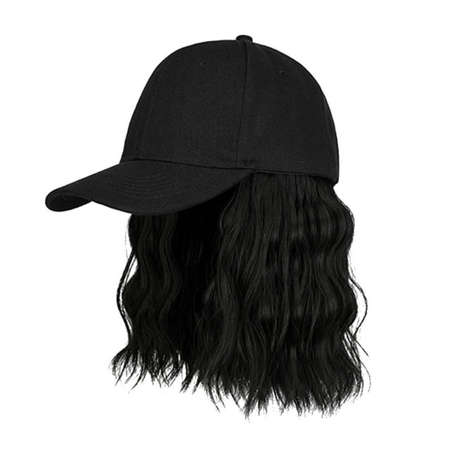 Peluca, sombrero de mujer, peluca negra, peluca marrón oscuro y marrón claro, gorro de peluca, corte bob, pelo corto y rizado