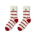 thumbnail image 4 of VISALY Christmas Warm Fuzzy Socks Thick Fluffy Warm Winter Cozy Plush Mid Tube Sock Soft Comfortable Sleep Home Socks for Women Men D One Size, 4 of 4