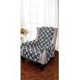 thumbnail image 1 of 2024 Luxury Bloomingdale Pattern Reversible 2-Tones Quilted Furniture Protector with Smart Pockets and Elastic Straps  Great for Pets and Kids  Wing  Gray-black, 1 of 3