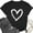 Black, variant on Womens Lover Heart Graphic Round Neck Shirt Valentines Funny Couple Matching Casual Short Sleeve Tee Tops