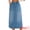 Light Blue, variant on DARING DIVA Women's Denim Split Back Pockets Pencil Midi Jean Skirts Small Retro Blue