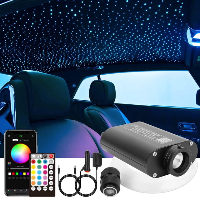Kit de cielo estrellado para techo CHINLY, 550 piezas, 3 m, fibra óptica RGBW