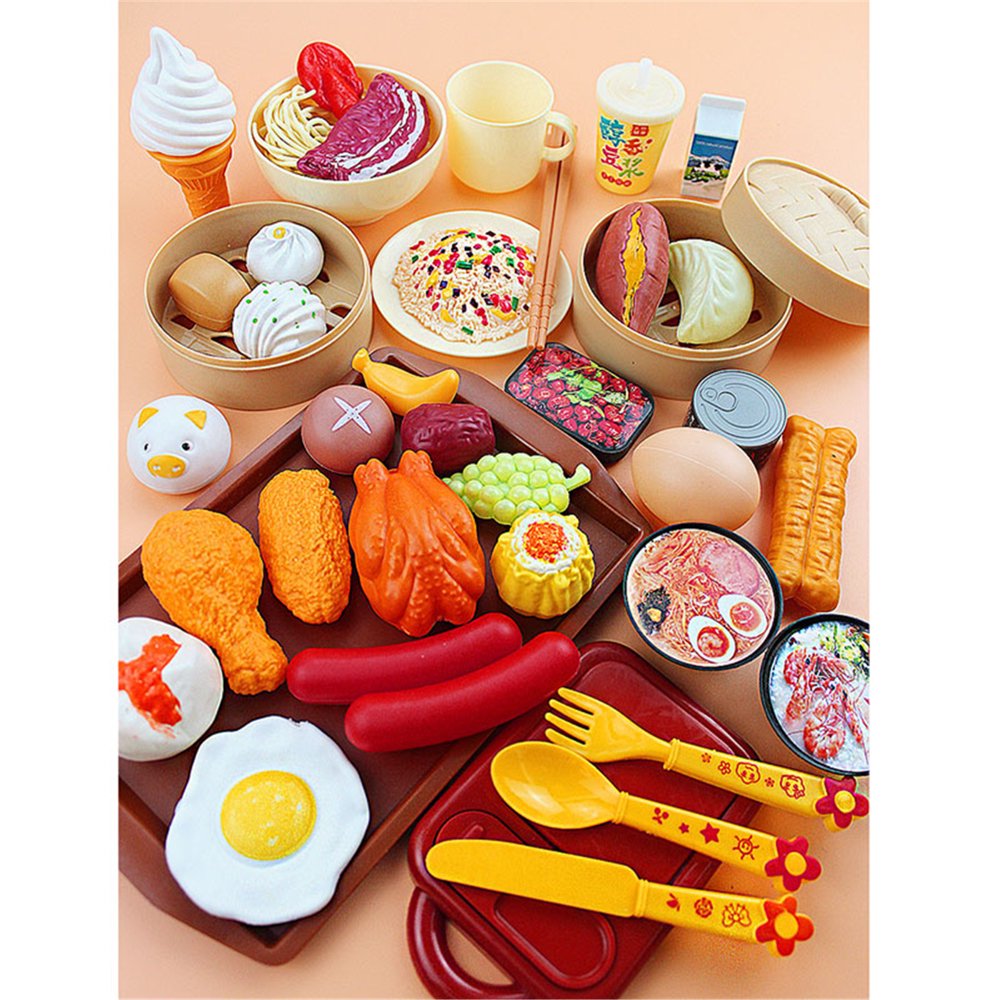 Jouet Micro-ondes Pour Enfants 17 Pièces - Ustensiles De Cuisine Miniature, Jeu D'imitation, Couleur Rouge