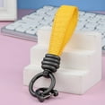 thumbnail image 2 of Uutvmp Leather Rope Car Key Pendant, Threaded Men's High-grade Key Ring Design Sisal Pattern Leather Keychain, 2 of 6
