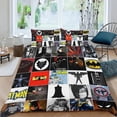 thumbnail image 2 of Batman Conjunto de sábanas temático, trío de piezas, cómodo y amigable con la piel, diseño único, regalo de decoración para el hogar para familiares, amigos y fans,140cm *210cm, 2 of 6