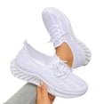 thumbnail image 6 of Domzle Women's Walking Shoes Slip On Tennis Sneakers Gym Workout Lightweight Non Slip Mesh Breathable Running Shoes for Women White, 6 of 7