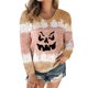 thumbnail image 2 of Blusa casual de manga larga con cuello redondo para mujer Tops estampados de Halloween Fridja  fjkfkj782, 2 of 4