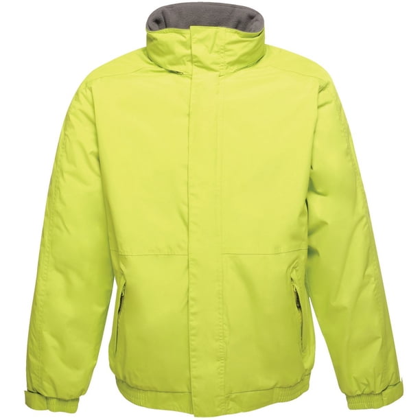 Regatta - Chaqueta impermeable resistente al viento modelo Dover para hombre (Lima Limón, Gris Seal) Regatta UTRG1425_keylimesealgrey