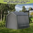 thumbnail image 7 of Yeshouse 6*6*7FT Portable Outdoor Storage Shed, Heavy Duty Waterproof Carport with Roll-up Zipper Doors for Motorcycle, Bike, Gardening Tools, 7 of 7