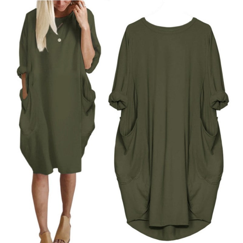 plus size casual dresses with pockets