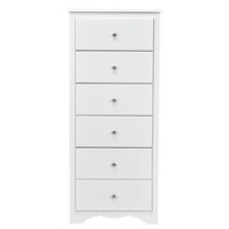 Spaco 6 Drawers Chest Dresser Clothes Storage Bedroom Furniture Cabinet-White, Bathroom Storage Cabinet for Entryway Storage, Home Office Furniture