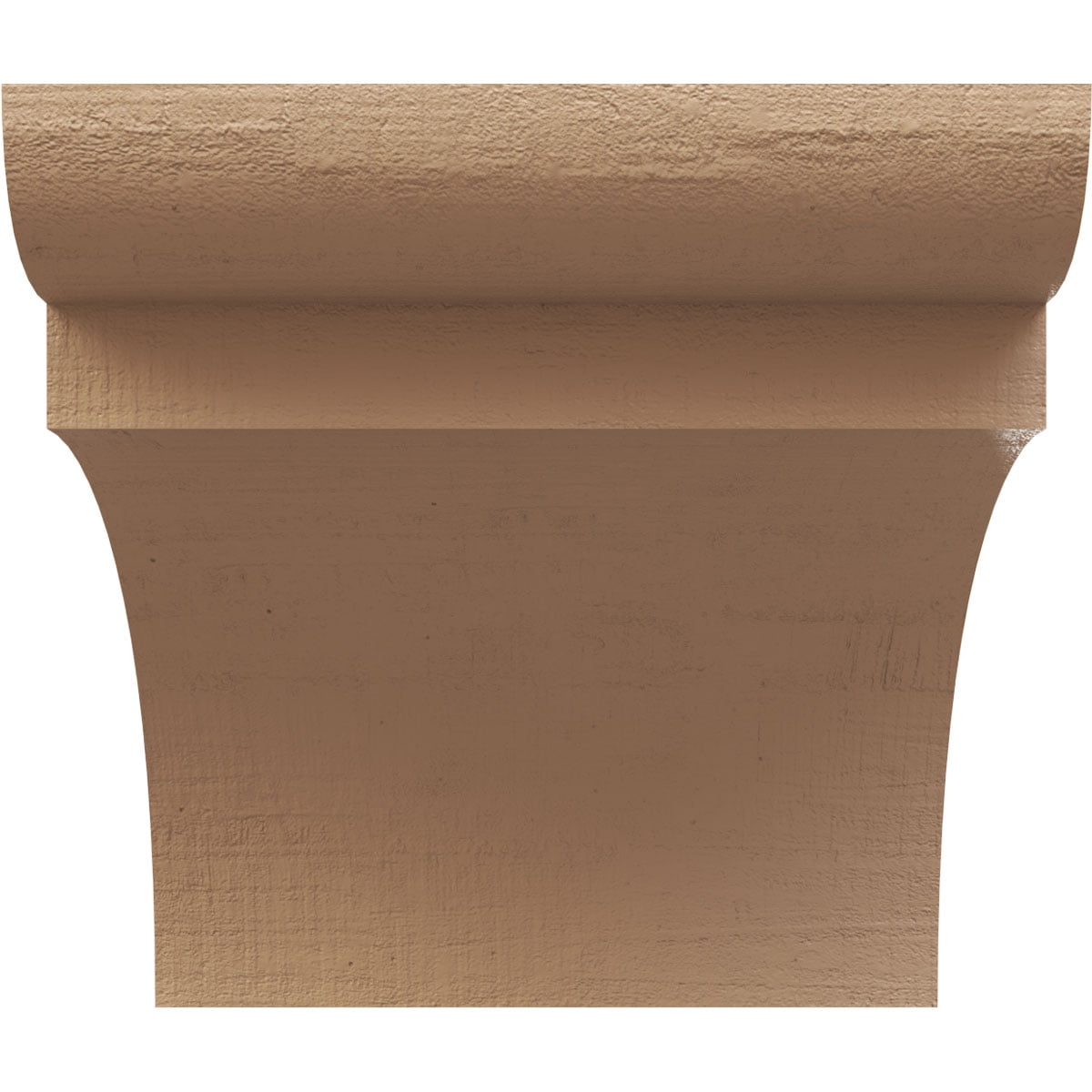9"W x 9"D x 9"H Wide Yorktown Rough Cedar Woodgrain TimberThane Corbel, Primed Tan