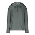 thumbnail image 3 of SHTXOZHI Veste Athlétique Légère pour Femmes Protection Solaire Fermeture Éclair Complète Manches Longues Chandails à Capuchon Randonnée Extérieur, 3 of 7