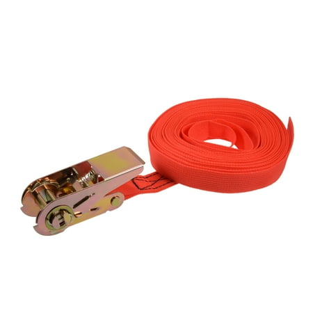 

Uxcell 7M x 25mm up to 250Kg Ratchet Tie Down Strap Red