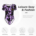 thumbnail image 6 of Uemuo Cartoon Black Cats Pattern Women's One Piece Short Sleeve Swimsuit Rash Guard Surfing Modest Quick-drying Swimsuit Beach Essentials-, 6 of 9
