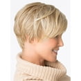 thumbnail image 2 of Perruque Cheveux Blonds Courts Résistants à la Chaleur Ondulée Légère, 2 of 3