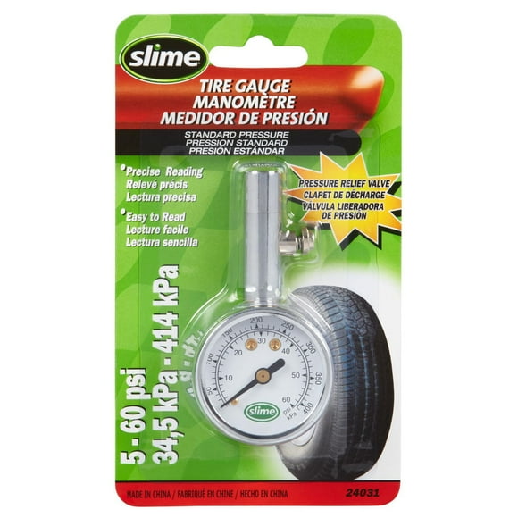 Manomètre pour pneu de Slime 5-60 PSI
