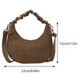 thumbnail image 4 of Bolso Hombro Fruncido para Mujer JShteea Diario Con Cierre Mezclilla Color Sólido, 4 of 9